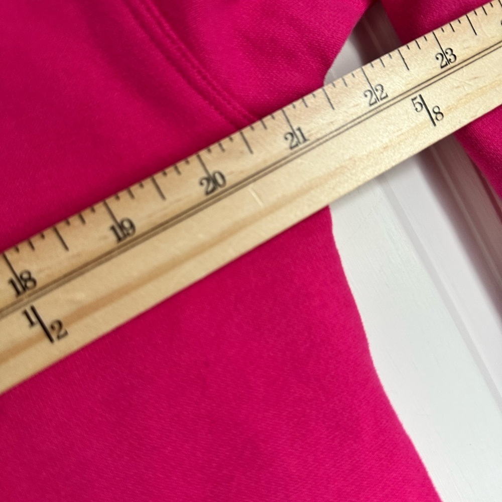 CALVIN KLEIN Women’s Pink Quarter-Zip Cropped Sweatshirt Sz S NWT - Picture 5 of 6